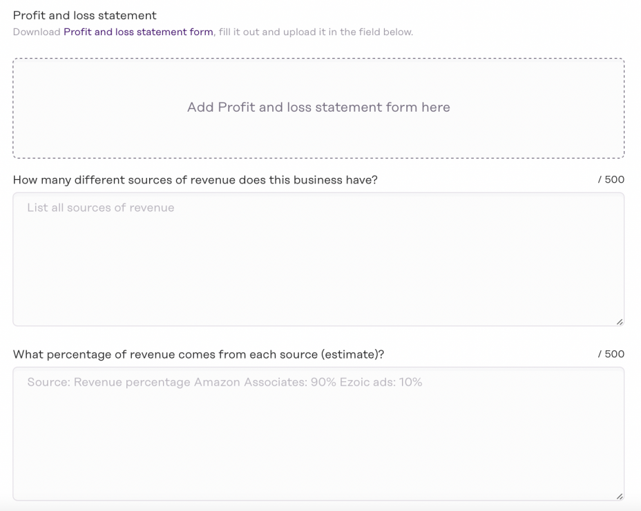 listing process, part two, financial info