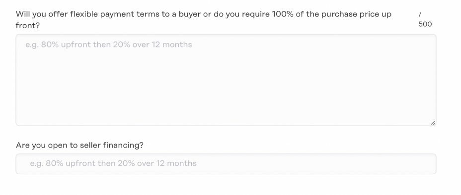 listing process, part two, payment options